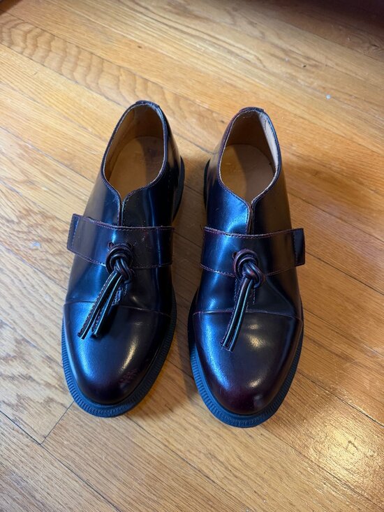 Dr. Martens Shoes - Dr. Martens Burgundy Leather Tassel Loafers